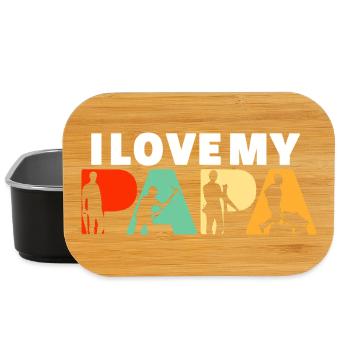 Construction Laborer Papa Tradesman Builder Art - Lunch Box - black - Front