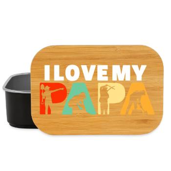 J’adore mon design de jardinier Papa Landscaping - Boîte à goûter - noir - Devant
