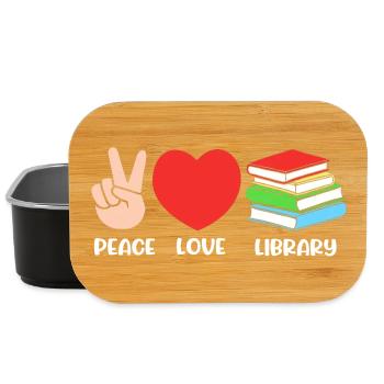 Book Bookworm Library Reading Bookworm - Lunch Box - black - Front