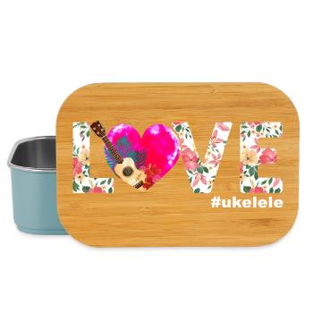 Ukulélé hawaïen Ukulélé Love - Boîte à goûter - bleu pâle - Devant