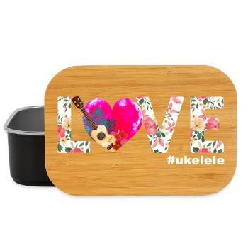 Hawaiian Ukulele Uke Love - Lunch Box - Schwarz - Vorne