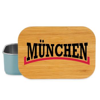 München Schrift zweifarbig - Lunch Box - Hellblau - Vorne