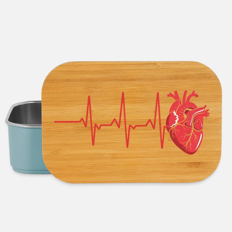 Lebenswille Herzschlag Design - Lunch Box - Hellblau