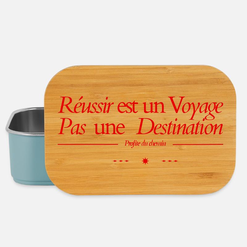 Réussir est un voyage, pas une destination - Boîte à goûter - bleu pâle