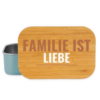 Familie Spruch Familie ist Liebe. - Lunch Box - Hellblau - Vorne