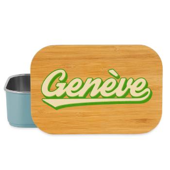 Genève Retro Script Limette - Lunch Box - Hellblau - Vorne
