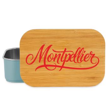 Montpellier Cityscape Silhouette - Lunch Box - light blue - Front