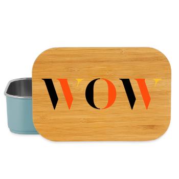 WOW tri-colour - Lunch Box - light blue - Front