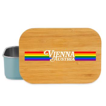 Wien Pride Regenbogen LGBTQIA+ Toleranz Vie - Lunch Box - Hellblau - Vorne