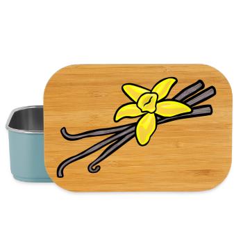 Vanilleblüte mit drei Vanilleschoten - Lunch Box - Hellblau - Vorne