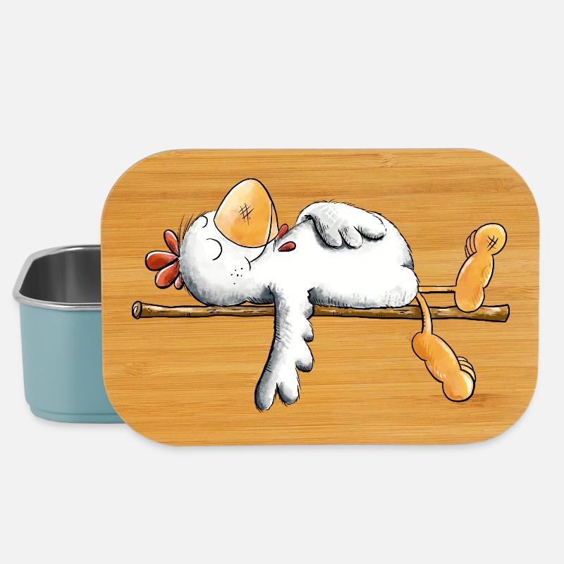 Lazy chicken I Lazy I Sleep - Lunch Box - light blue