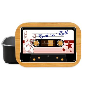 Cassette de rock 'n' roll rétro - Boîte à goûter - noir - Devant