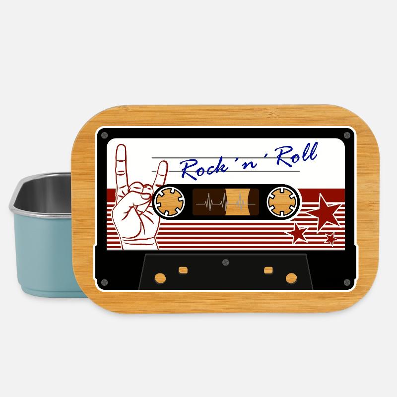 Cassette de rock 'n' roll rétro - Boîte à goûter - bleu pâle