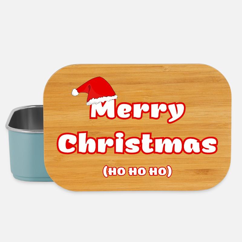 Merry Christmas (ho ho ho) - Boîte à goûter - bleu pâle