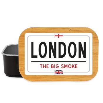 Londoner Ortsschild - Lunch Box - Schwarz - Vorne