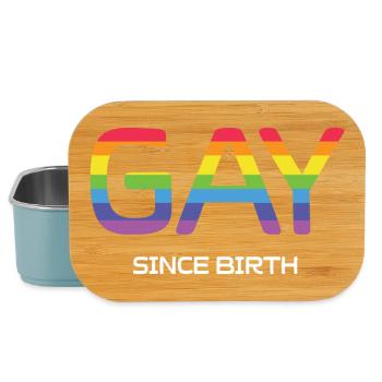 Mois de la fierté LGBT - Gay depuis la naissance - Boîte à goûter - bleu pâle - Devant