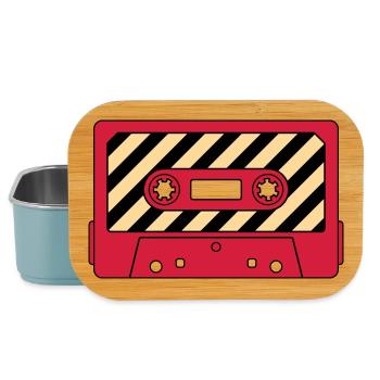 Cassette Retro Mixtape – Music Cult Motif - Lunch Box - light blue - Front
