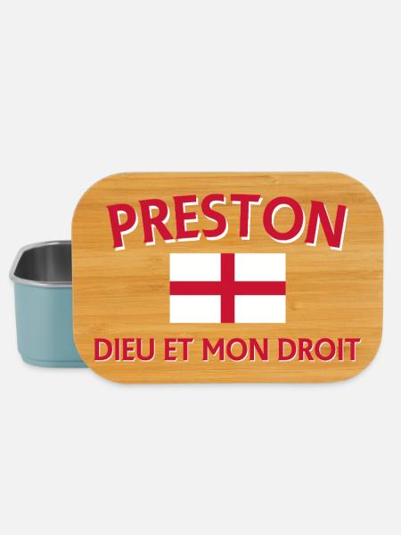 Preston England Wappen mit Motto - Lunch Box - Hellblau