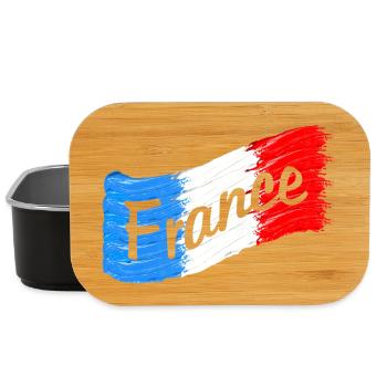 Drapeau de la France - Boîte à goûter - noir - Devant