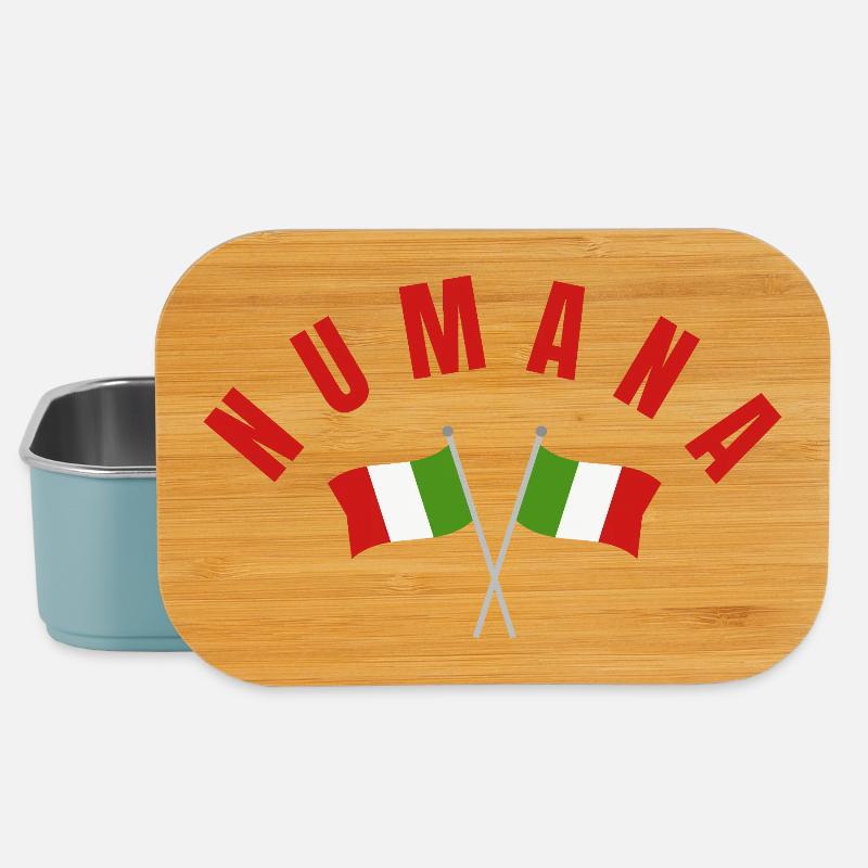 Numana Crossed Italian Flags - Lunch Box - light blue
