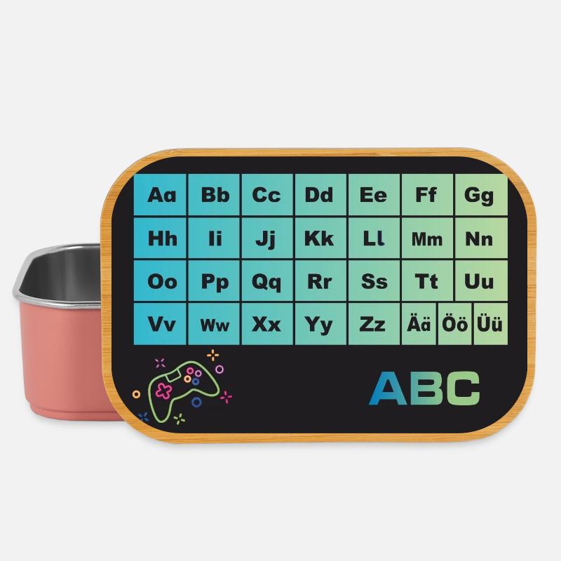 Spielecontroller - ABC Alphabet - Lunch Box - Hellrosa