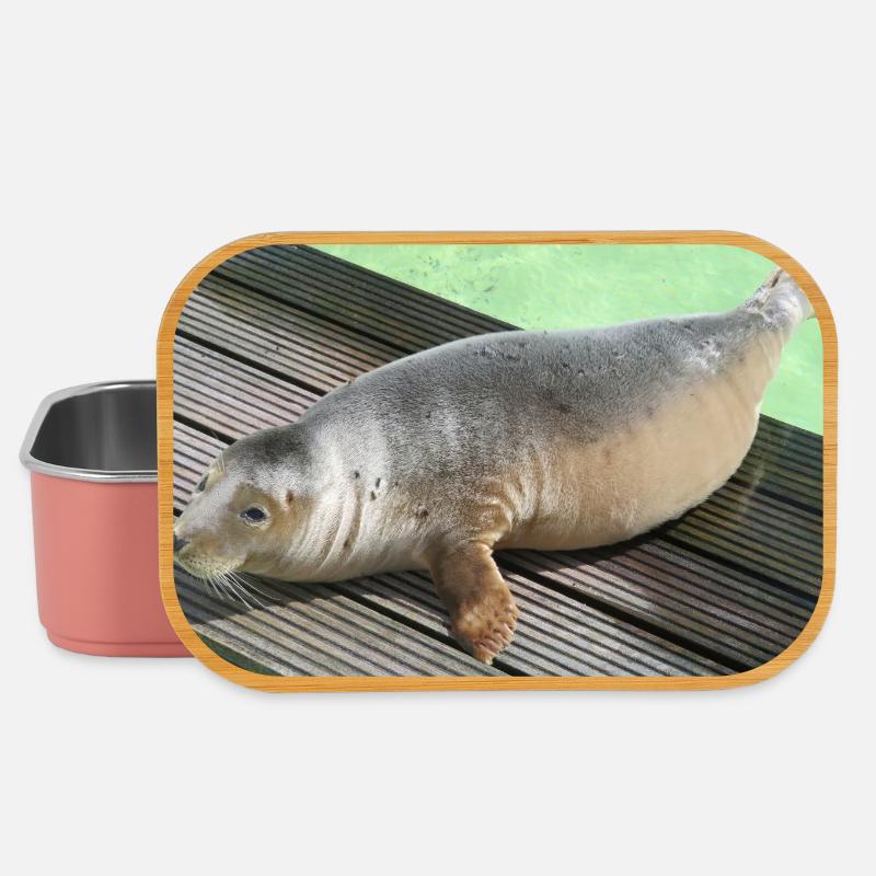 Robbenjunges auf Texel - Lunch Box - Hellrosa