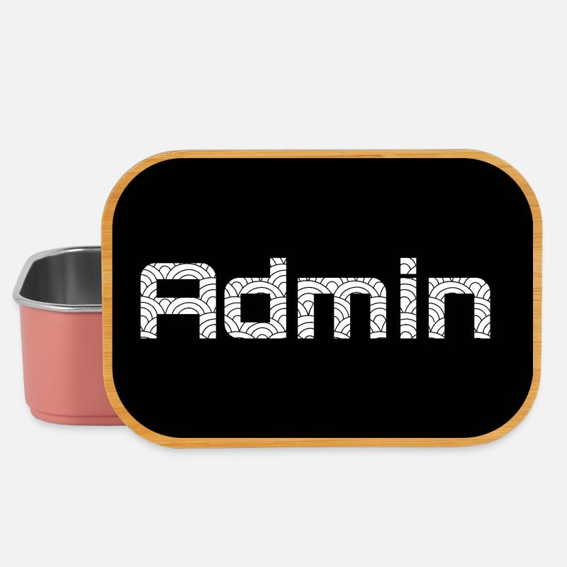 ADMIN Whitewords/Blackbackround - Lunch Box - Hellrosa