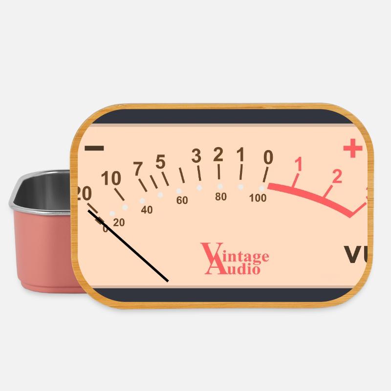 Conception de VU-mètre audio vintage - Boîte à goûter - rose clair