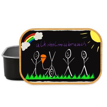 Photo de festival dans une bière de style pour enfants - Boîte à goûter - noir - Devant