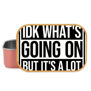 Idk What's Going On But It's A Lot Overwhelmed - Lunch Box - light pink - Front
