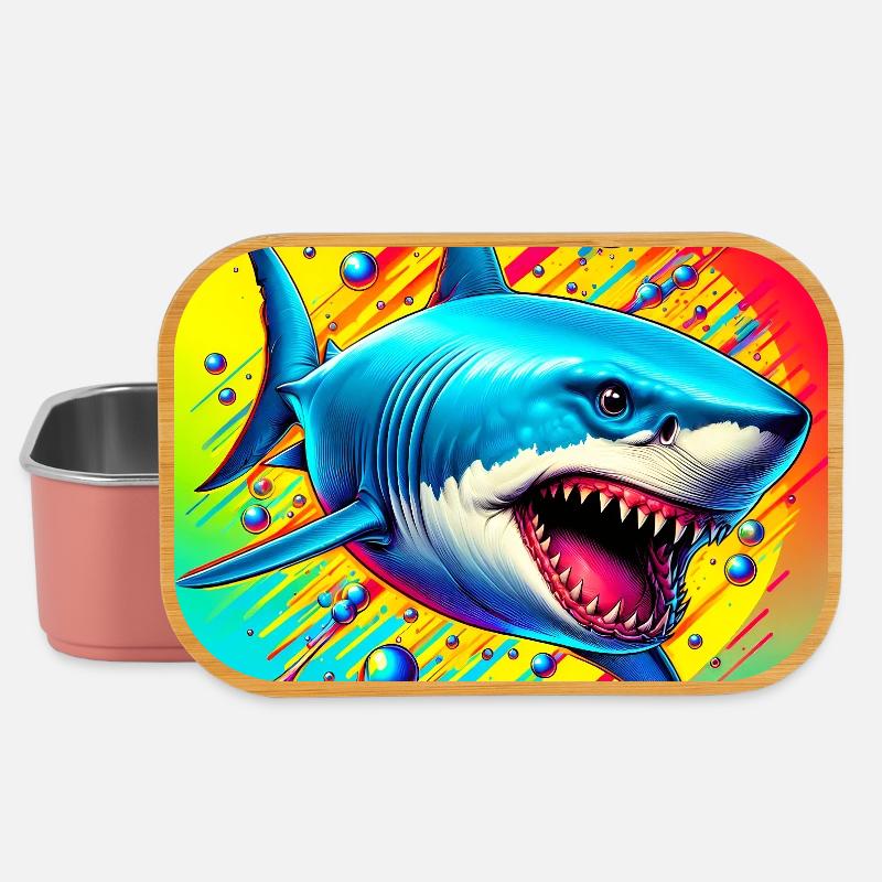 Shark - Lunch Box - light pink