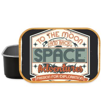 Panneau d’inspiration d’aventure spatiale - Boîte à goûter - noir - Devant