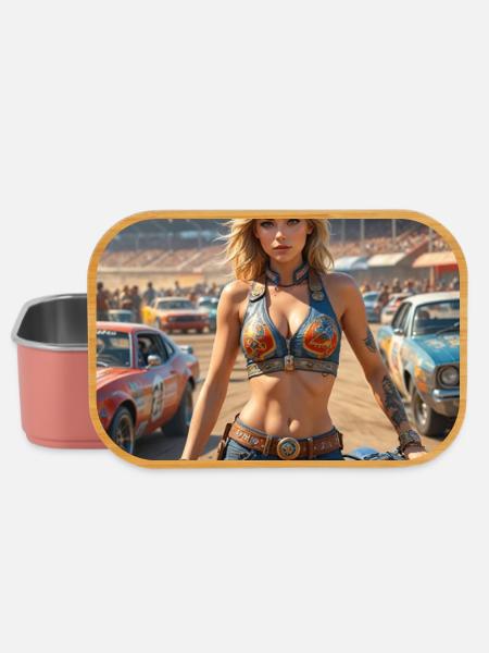 Rennsport Rebellin Denim Outfit - Lunch Box - Hellrosa