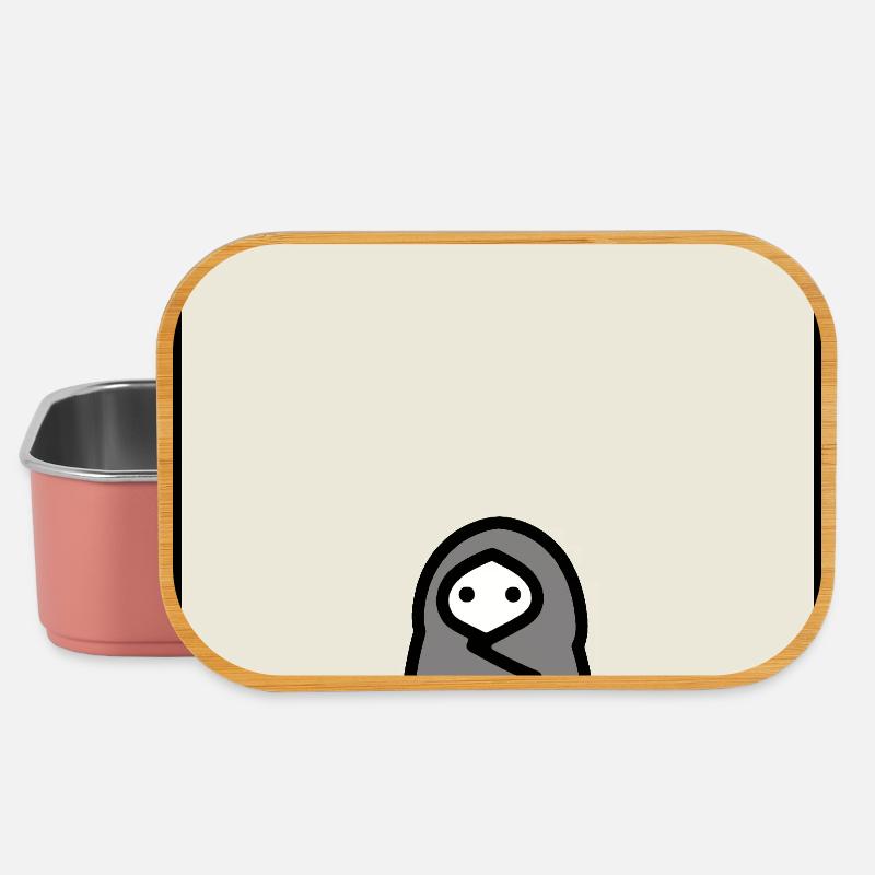 Introvert Cocoon Minimal Meme Character - Lunch Box - light pink