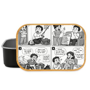 Angeltherapie: Ein komisches Dilemma - Lunch Box - Schwarz - Vorne
