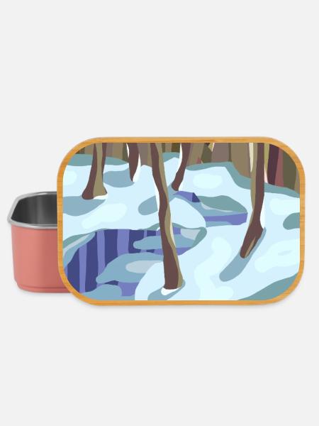 Pastell-Stil Winterwald - Lunch Box - Hellrosa