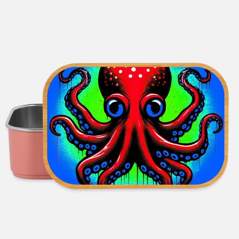 Krake - Lunch Box - Hellrosa