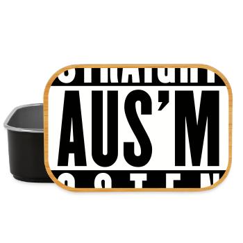 Straight aus'm Osten (Farben änderbar) - Lunch Box - Schwarz - Vorne