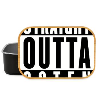 Straight outta Osten (Farben änderbar) - Lunch Box - Schwarz - Vorne