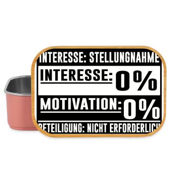 Status: 0 % – Interesse & Motivation - Lunch Box - Hellrosa - Vorne