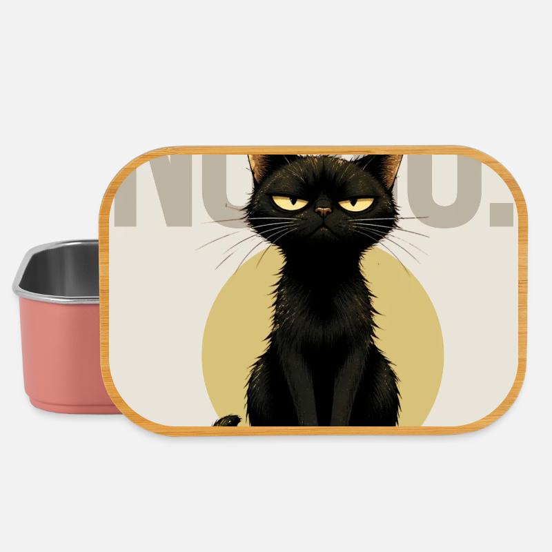 NO NO Sarcastic Black Cat Design - Lunch Box - Hellrosa