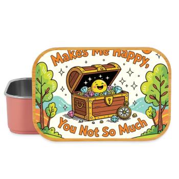 Geocaching von Schätzen macht mich glücklich - Lunch Box - Hellrosa - Vorne