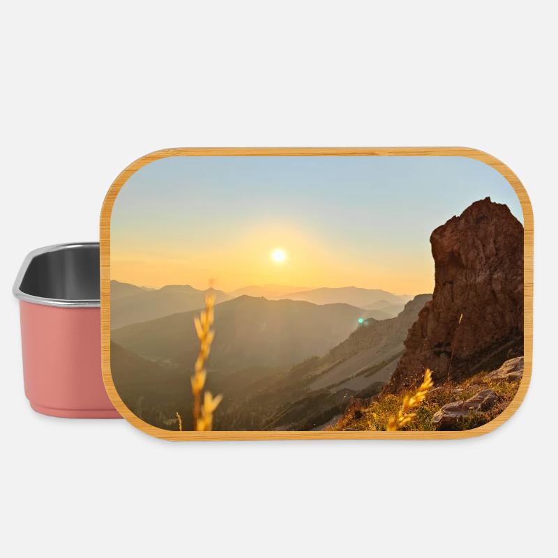 Coucher de soleil - Boîte à goûter - rose clair