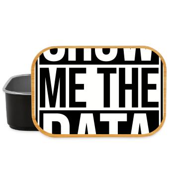 Show Me The Data Funny Nerd Analyst Sarcastic - Lunch Box - black - Front