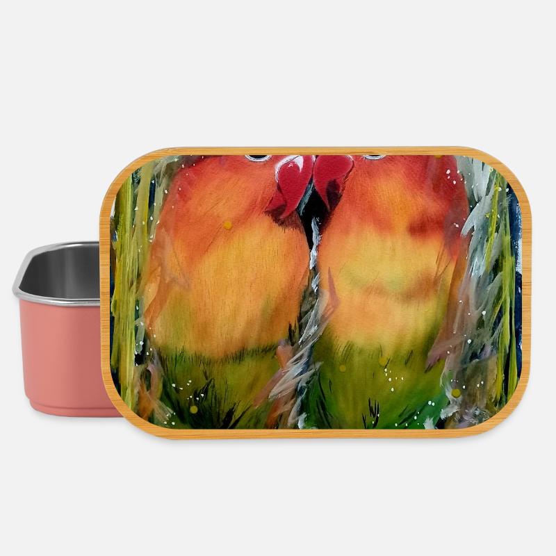Inséparables - Boîte à goûter - rose clair