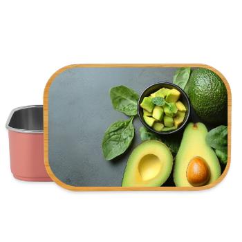 Avocado Spinach Anthracite - Lunch Box - light pink - Front