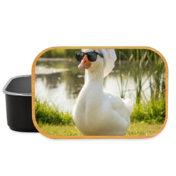 Spa-Ente mit Sonnenbrille - Lunch Box - Schwarz - Vorne