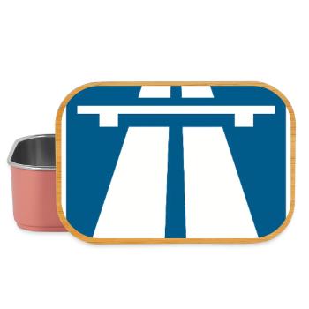 Autobahn München A8 Retro Poster - Lunch Box - Hellrosa - Vorne
