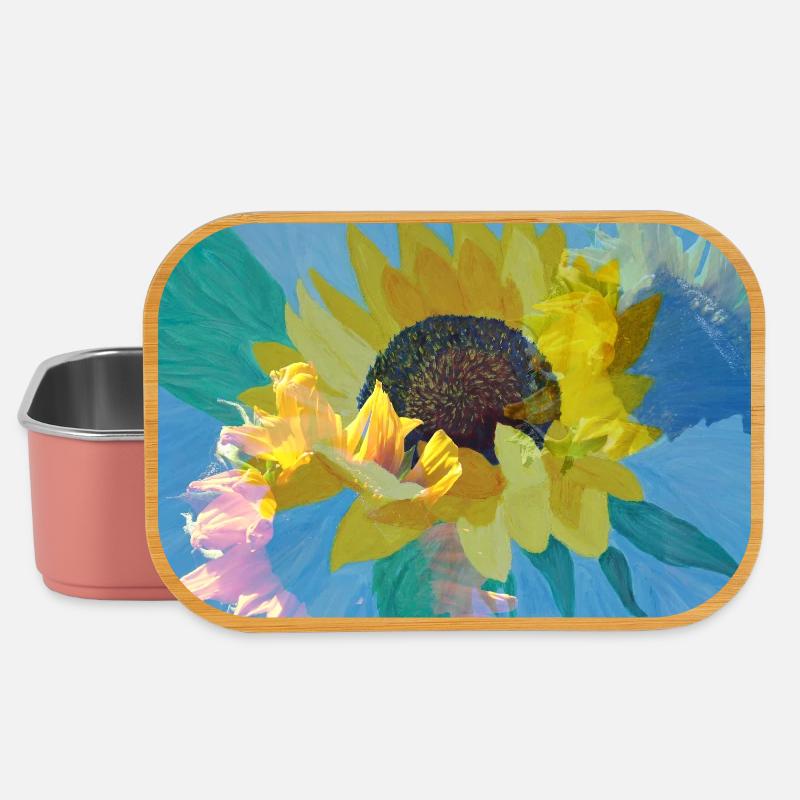 Sonnenblumen-Multibelichtung - Lunch Box - Hellrosa