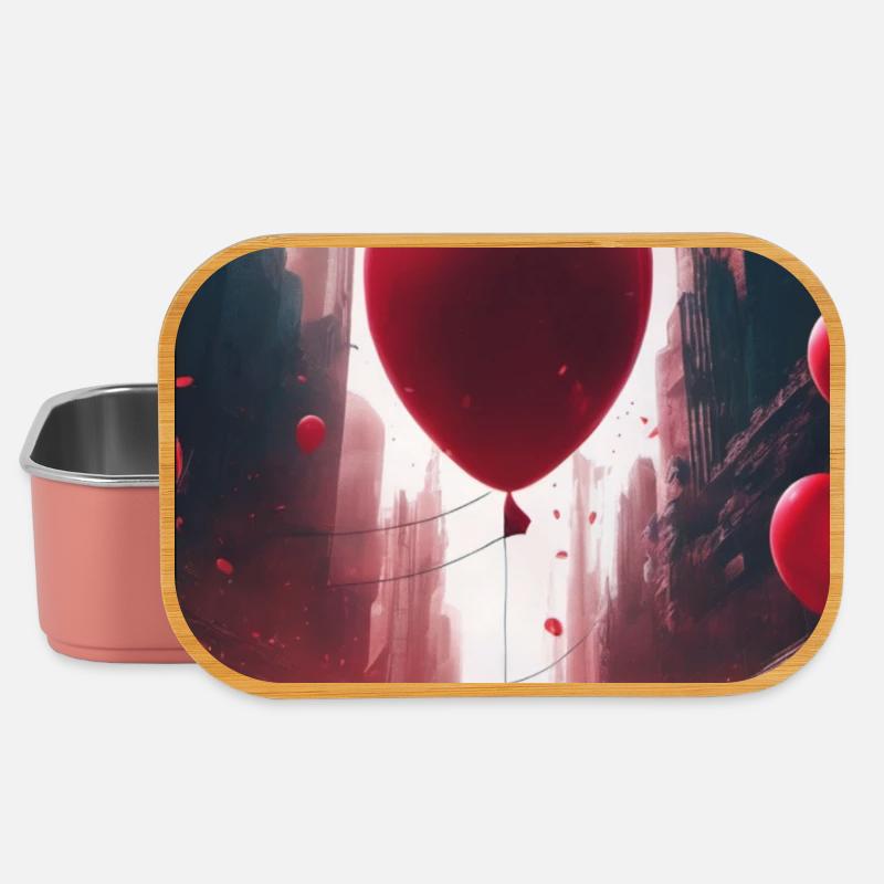 Apocalyptic city ruins - Lunch Box - light pink